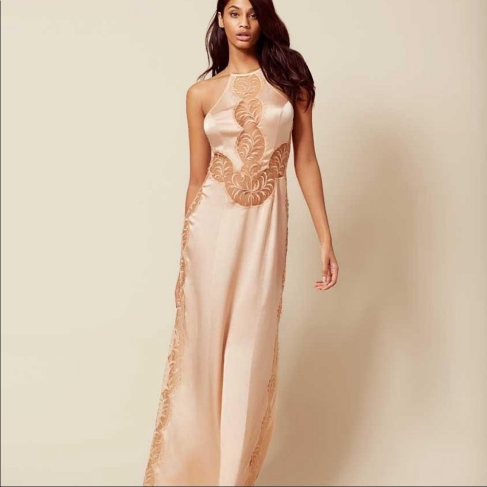 Agent provocateur soirée romy gown in blush